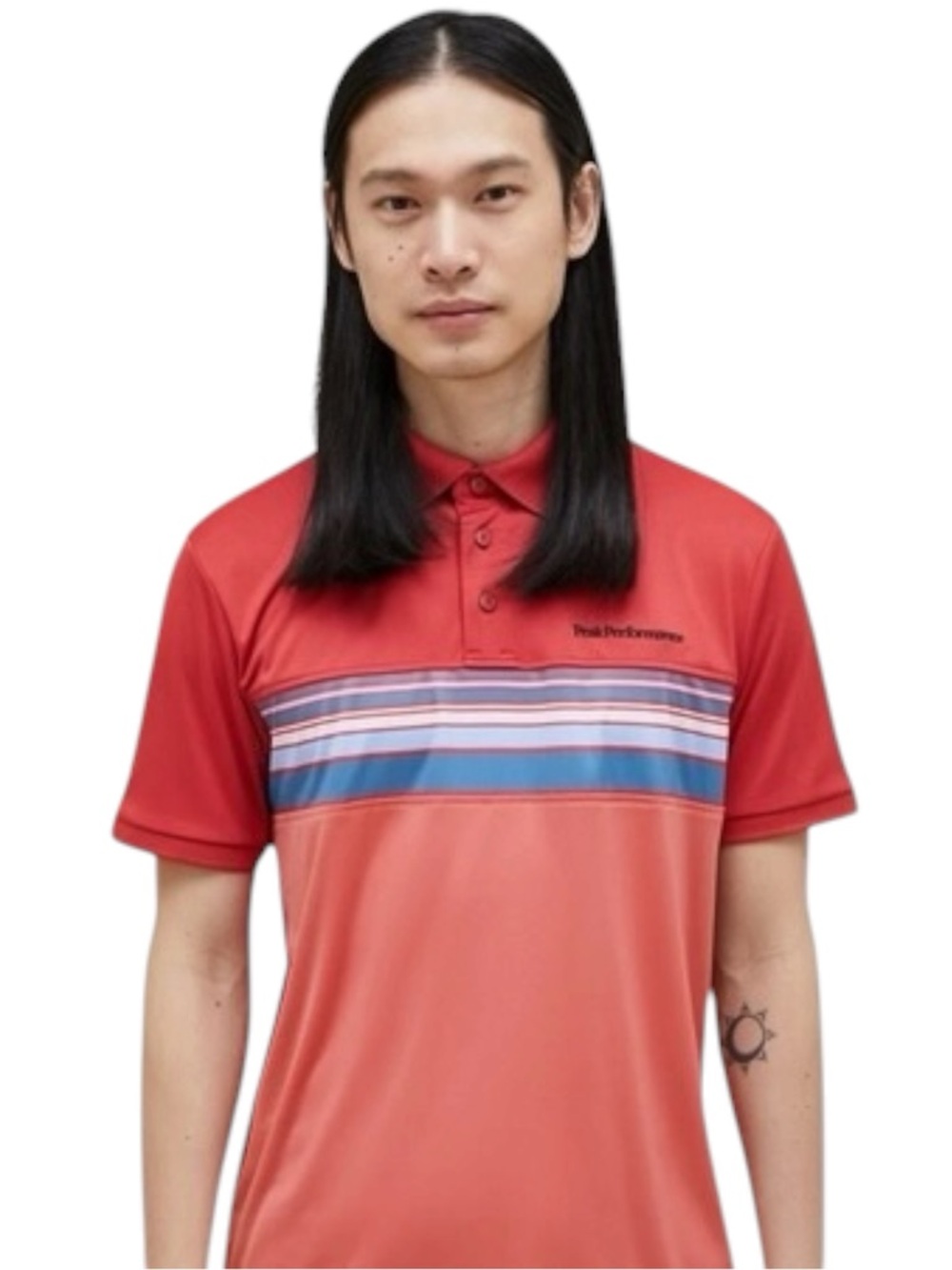 Peak Performance Player Print Polo Trek Pink (M)